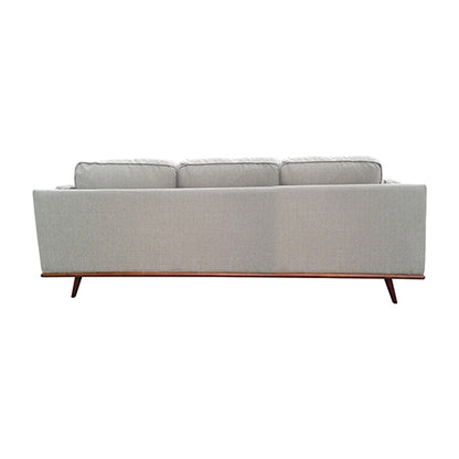 Beige Fabric 3-Seater Modern Lounge Sofa