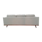 Beige Fabric 3-Seater Modern Lounge Sofa