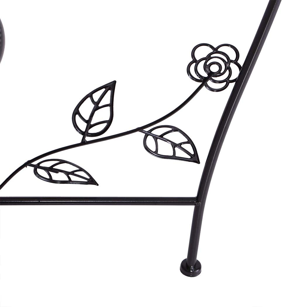 Plant Stand Outdoor Indoor Flower Pots Black