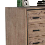 Silver Brush Tallboy With 5 Storage Drawers