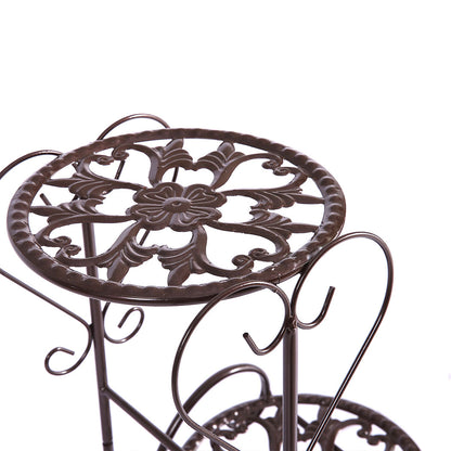 Durable-Plant Stand Outdoor Indoor Metal Bronze