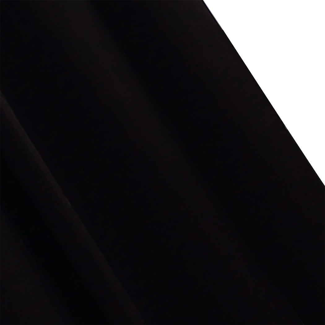 2x Blockout Curtains Panels 3 Layers- Black