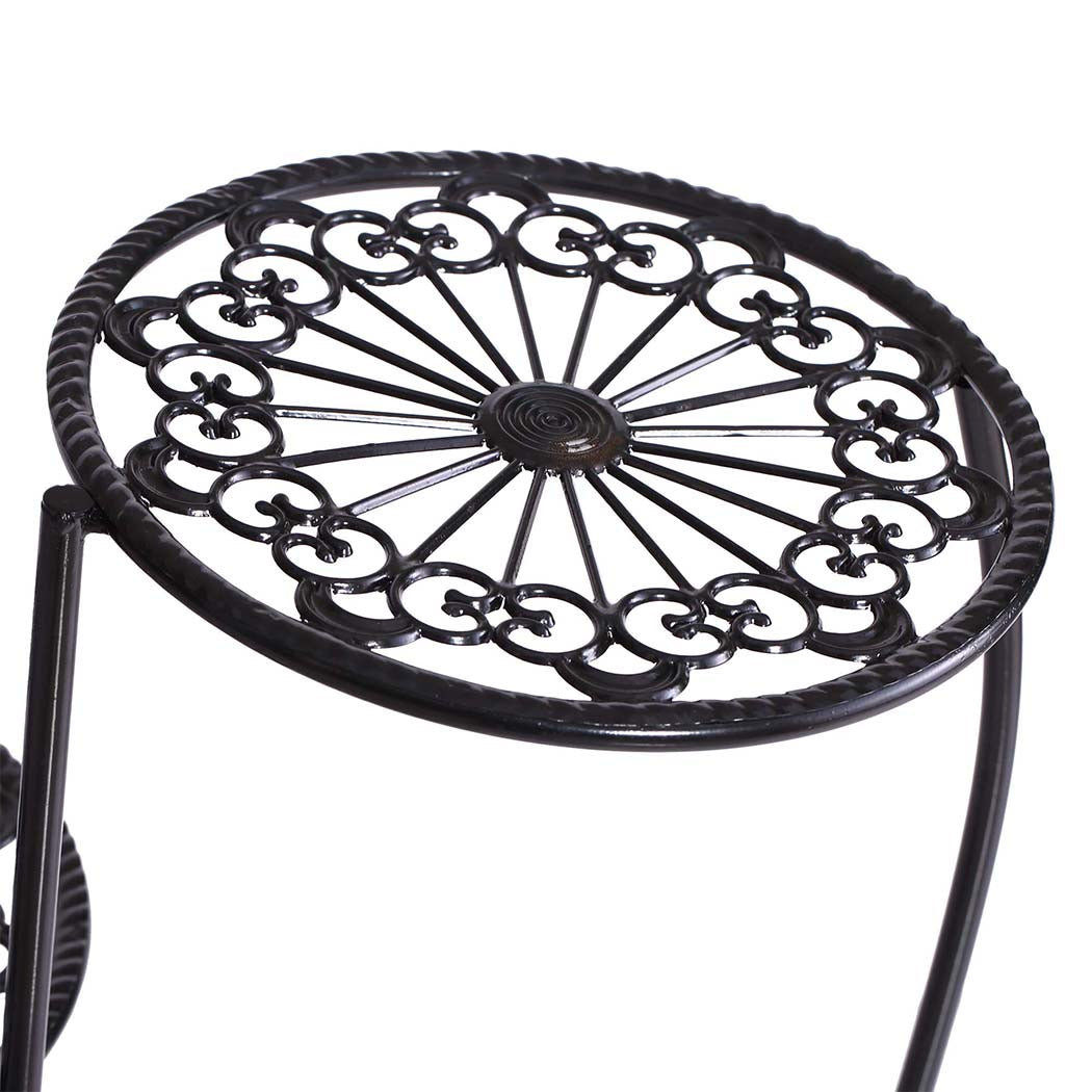 Plant Stand Outdoor Indoor Flower Pots Black