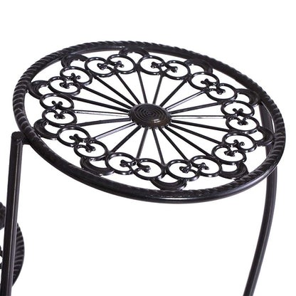 Plant Stand Outdoor Indoor Flower Pots Black