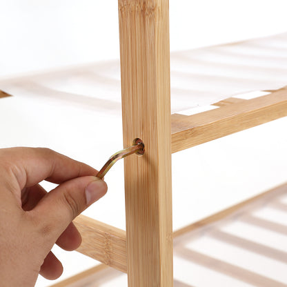 Bamboo Shoe Rack Storage Wooden - Durable