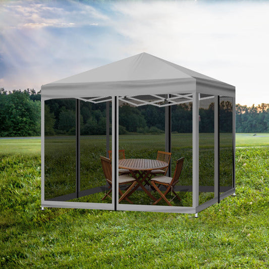 Grey Pop Up Gazebo 3x3m 3x3cm