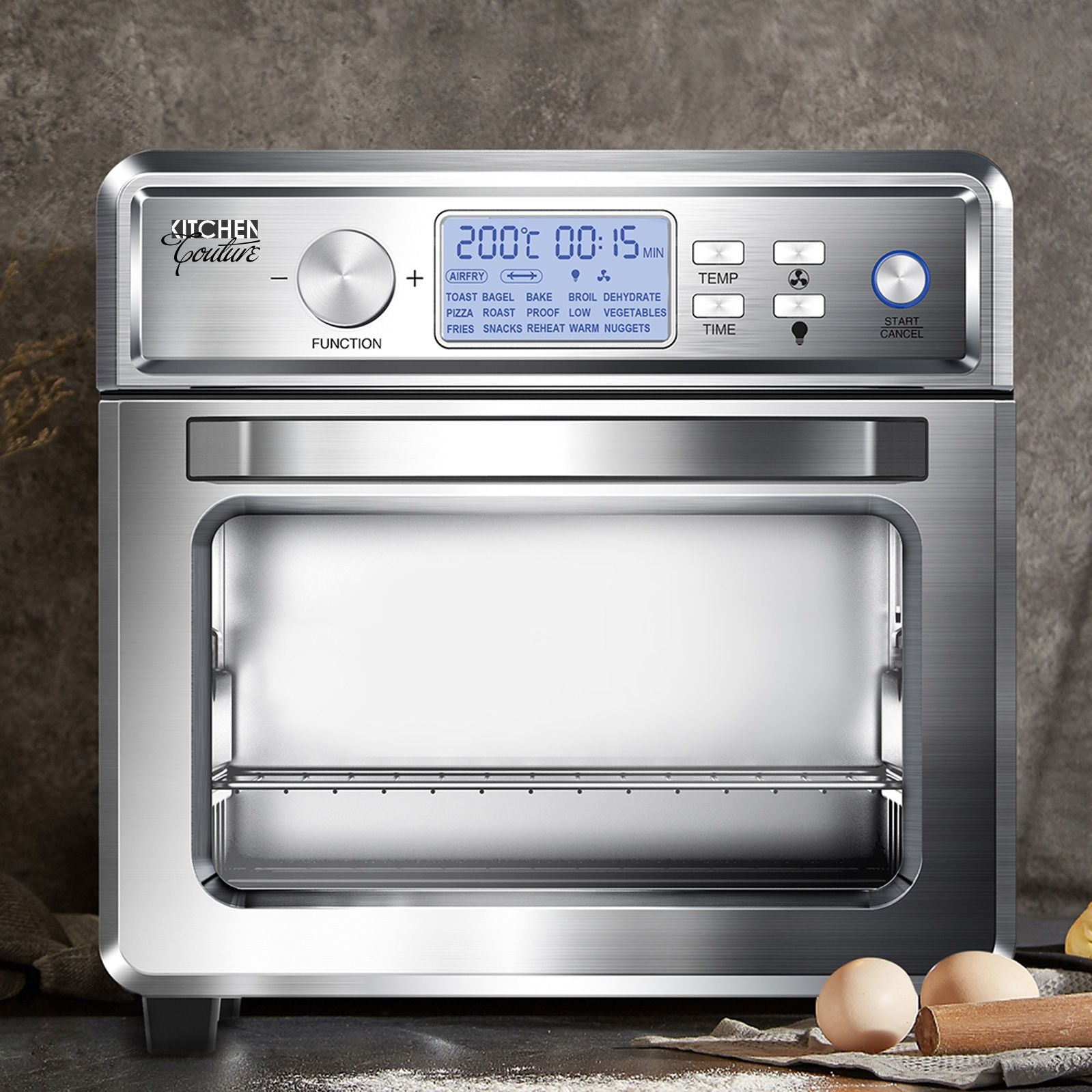 Kitchen Couture 24L Digital Air Fryer Oven Cooker Rotisserie Family Size