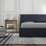 Luxury Gas Lift Storage Bed with Upholstered Headboard Charcoal Single