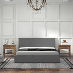 Sienna Luxury Upholstered Bed Frame with Headboard Grey Single