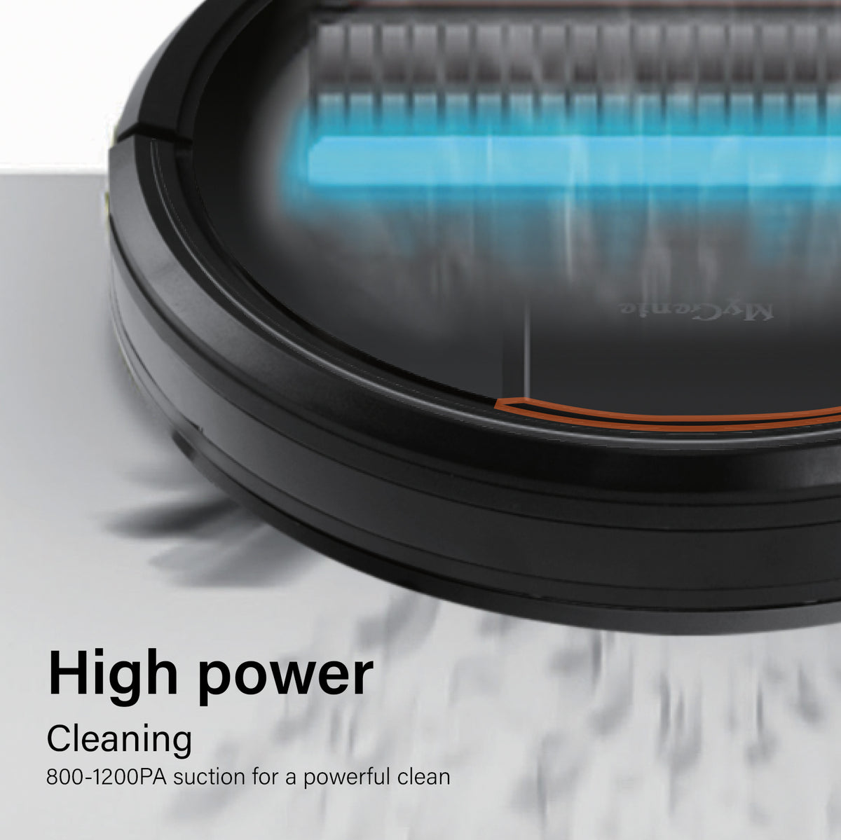 Genie Smart Robotic Vacuum Cleaner Auto Suction Mop App Control Black