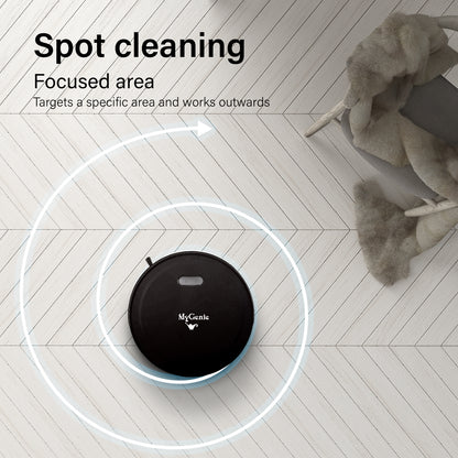 Genie Smart Robotic Vacuum Cleaner Auto Suction Mop App Control Black