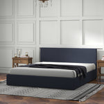 Gas Lift Storage Bed with Headboard Charcoal Double