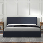 Gas Lift Storage Bed with Headboard Charcoal Double