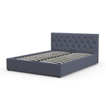 Luxury Gas Lift Bed Charcoal King - Upholstered Headboard