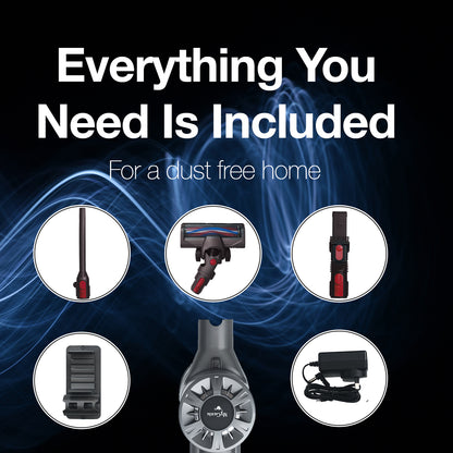 Genie X5 Cordless Stick Vacuum Cleaner Rechargeable Handheld Silver