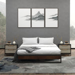 Sorrento Metal and Wood Bed Frame Base Single Size Platform Bedroom