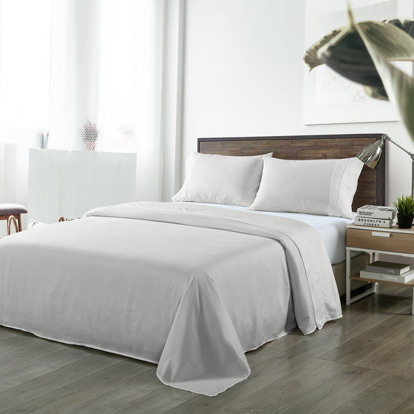  Comfort Blended Bamboo Sheet Set Light Grey King Size Bedding Set