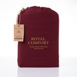 Comfort Vintage Washed 100% Cotton Quilt Cover Set Single Mulled Wine