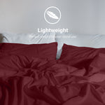 Comfort Vintage Washed 100% Cotton Quilt Cover Set Single Mulled Wine