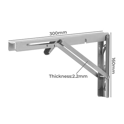 2Pcs 12" Folding Table Bracket Stainless