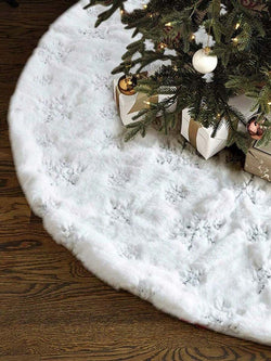 Christmas Tree Skirt - White Luxury Tree Skirt 120cm