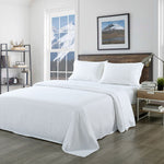 Blended Bamboo Sheet Set White King Size Soft Breathable Bed Linen