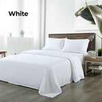 Blended Bamboo Sheet Set White King Size Soft Breathable Bed Linen