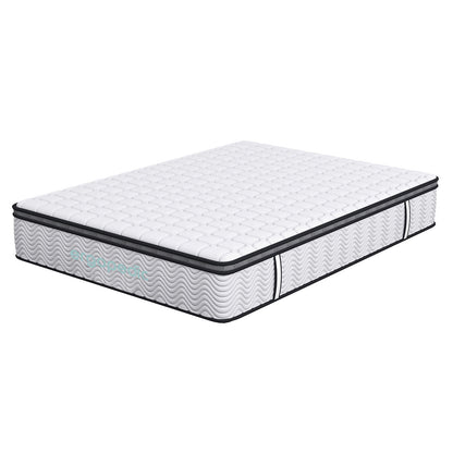 Double Pocket Spring Mattress 5 Zone Euro Top Memory Foam Bed