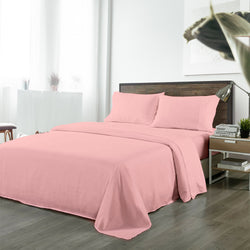 King Bamboo Blended Sheet Set Blush Soft Cooling Linen