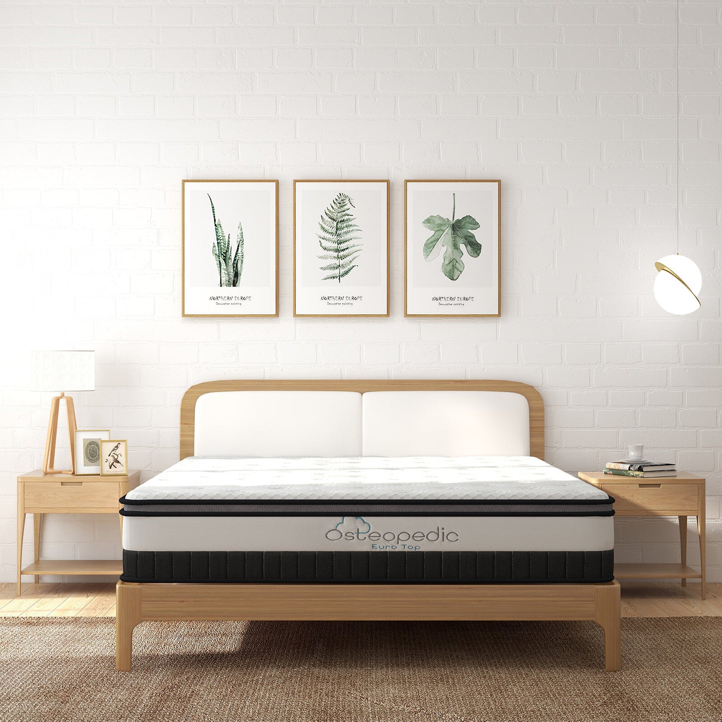 Euro Top Pocket Spring Mattress Double 5 Zone Memory Foam Medium Firm Bed