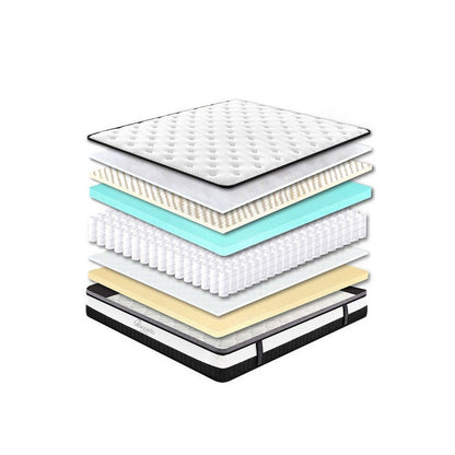 Euro Top Pocket Spring Mattress Double 5 Zone Memory Foam Medium Firm Bed