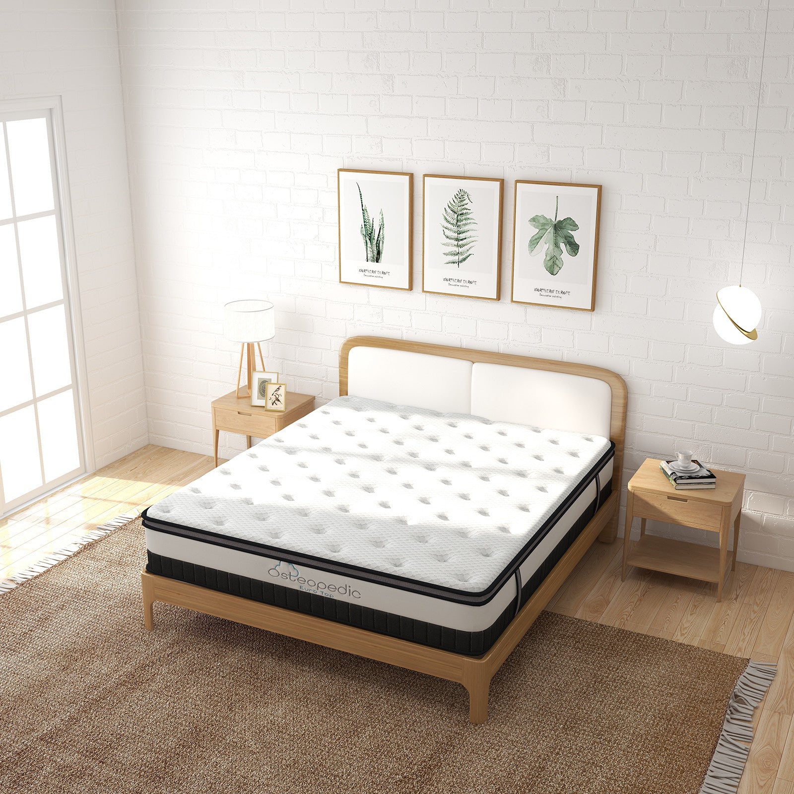 Euro Top Pocket Spring Mattress Double 5 Zone Memory Foam Medium Firm Bed