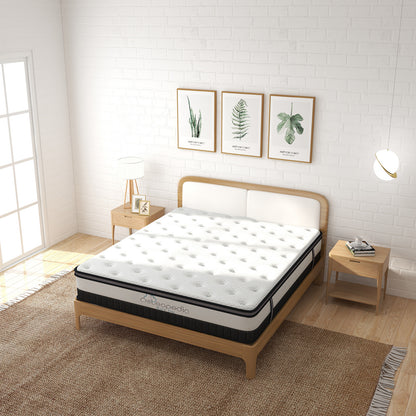 Euro Top Pocket Spring Mattress Double 5 Zone Memory Foam Medium Firm Bed