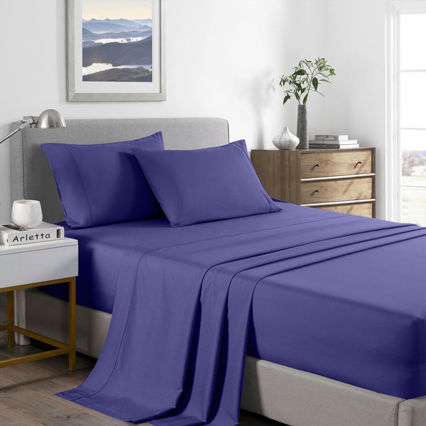  Comfort Bamboo Cooling 2000TC Sheet Set Ultra Soft Bedding - King Royal Blue