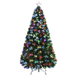 1.5m Fibre Optic Christmas Tree 165 Tips Multicolour Lights & Star