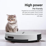 Genie Smart Robotic Vacuum Cleaner Auto Suction Mop for Pet Hair White