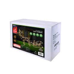 1.7m 3D Reindeer & Sleigh Display Warm White Rope Lights