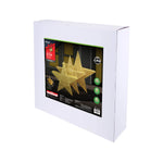 3PCE 3D Gold Stars Display Various Sizes Cool White Lighting