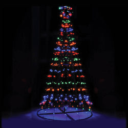 1.5m Solar Powered Tree With Star Metal Frame 150 LED Bulbs