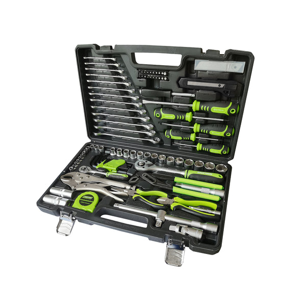  100PCE Home Auto Premium Quality Tool Set Case Chrome Vanadium Steel