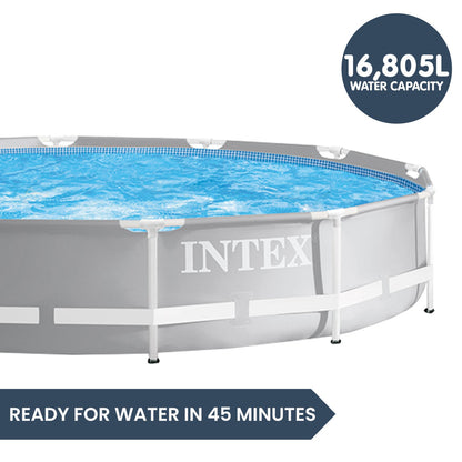 Round Swimming Pool Grey Steel