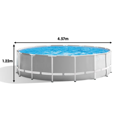 Round Swimming Pool Grey Steel