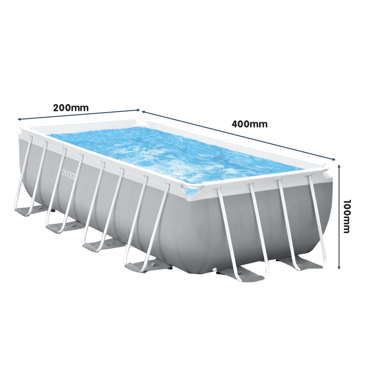 Intex Rectangular Above Ground Swimming Pool 4x2m 26788AU with Pump