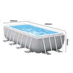 Intex Rectangular Above Ground Swimming Pool 4x2m 26788AU with Pump