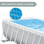 Above Ground Swimming Pool Rectangular 4.88m x 2.44m Family Outdoor XL