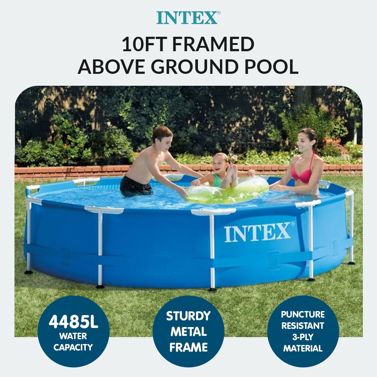 Framed Swimming Pool With Pump 305x76cm