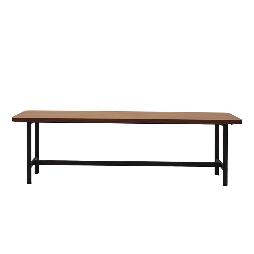 Modern 1x Dining Table +1x Bench Set Steel Home Kitchen Farmhouse
