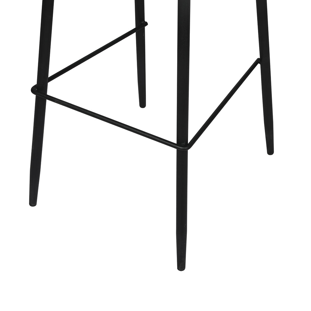 Modern 2x Bar Stool Barstools Counter Brown Durable Frame Classic
