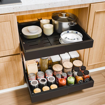 Pull Out Cabinet Organizer Adjustable 52x8x42cm
