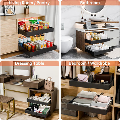 Pull Out Cabinet Organizer Adjustable 52x8x42cm